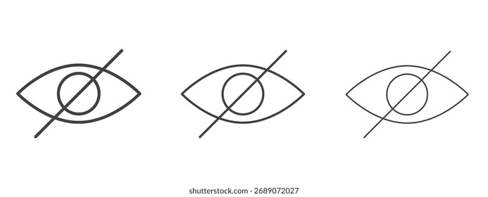 Blindness icon in Line Art Style for Design collection