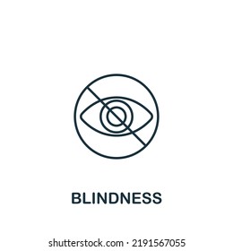 Blindness icon. Line simple icon for templates, web design and infographics