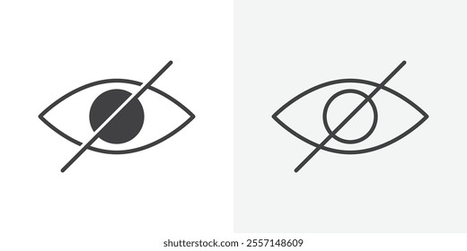 Blindness icon. outlined vector style.