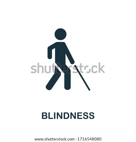 Blindness icon. Simple illustration from ophthalmology collection. Creative Blindness icon for web design, templates, infographics and more