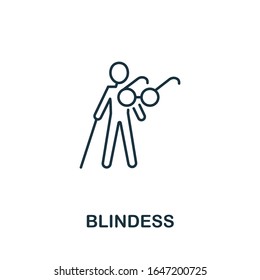 Blindness icon. Simple line element Blindness symbol for templates, web design and infographics