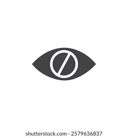 Blindness icon Simple thin line flat symbol