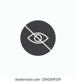 Blindness icon in solid style.