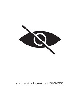 Blindness icon Thin line flat illustration