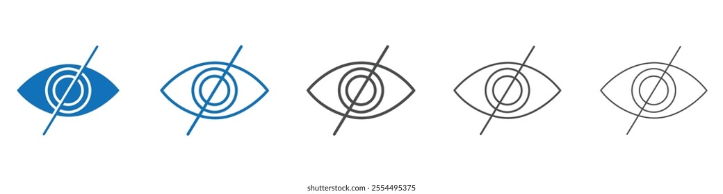 Blindness icon vector set collection for web