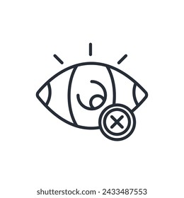 blindness icon. vector.Editable stroke.linear style sign for use web design,logo.Symbol illustration.