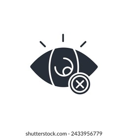 blindness icon. vector.Editable stroke.linear style sign for use web design,logo.Symbol illustration.