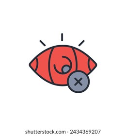 blindness icon. vector.Editable stroke.linear style sign for use web design,logo.Symbol illustration.