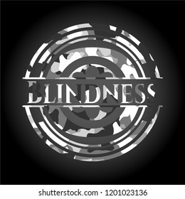 Blindness on grey camouflage pattern