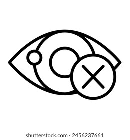 Blindness Vector Line Icon Design