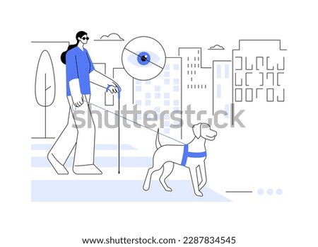 Blindness and vision loss abstract concept vector illustration. Vision problem, temporary sight loss, blindness diagnostic, eyes condition, visit ophthalmologist, symptom abstract metaphor.
