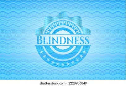 Blindness water representation badge.