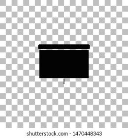 Blinds. Black flat icon on a transparent background. Pictogram for your project