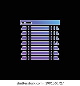 Blinds blue gradient vector icon