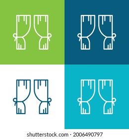 Blindfarben Setzen Sie vier minimale Farbensymbole ein