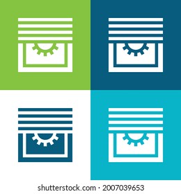 Blindfarben Setzen Sie vier minimale Farbensymbole ein
