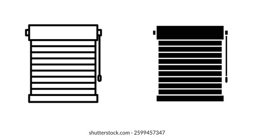 Blinds flat simple vector icons illustration set.