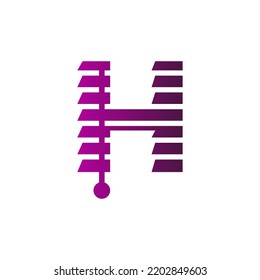 Blinds, Blinds H Letter, H letter Blinds Logo Template vector symbol	