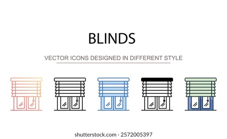 Blinds icon design with white background stock illustration