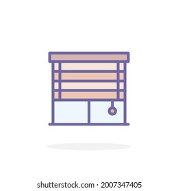 Blinds icon in filled outline style. For your design, logo. Vector illustration.