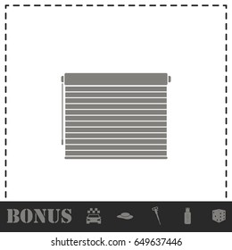 Blinds icon flat. Simple vector symbol and bonus icon