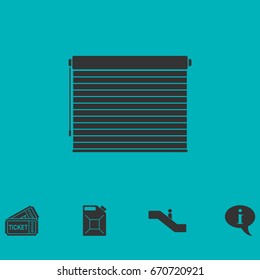 Blinds icon flat. Simple vector symbol and bonus icon