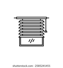 Blinds icon Flat vector set outline