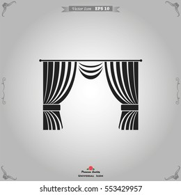 Blinds icon. Interiors vector illustration