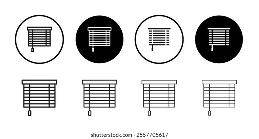 Blinds icon Line Art Logo set