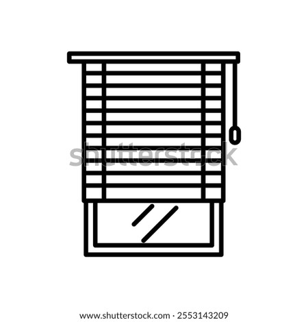 Blinds icon linear logo isolated