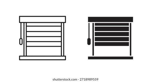 Blinds icon for mobile app, editable designs