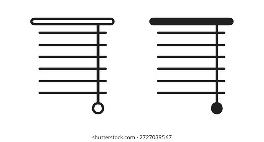 Icono de persianas sobre fondo blanco. Icono de Vector de acciones