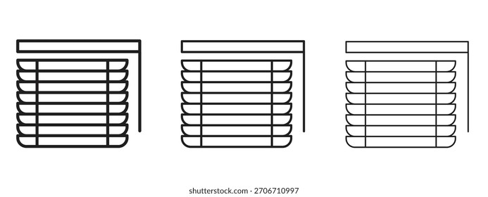 Blinds-Symbol mit Umrissformat, Vektorgrafik-Designs