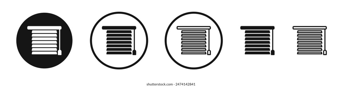 Conjunto de iconos de ciegas. Símbolo de Vector de rodillo de ventana de casa en diseño moderno.