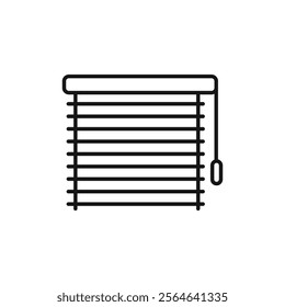 Blinds icon Simple thin line flat symbol