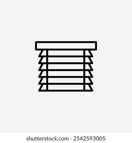 Blinds icon in stroke line.