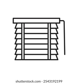 Ícone de persianas. traçado fino e sólido.