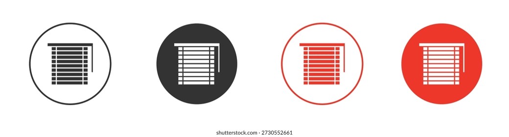 Ícone de persianas para ui ou ux isolado em branco para aplicativo móvel, editável