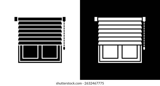 Blinds icon Vector in flat style. Collection silhouettes