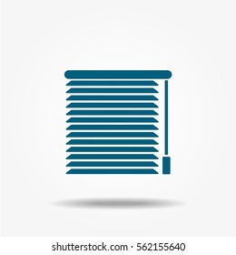 Blinds Icon. Vector Interiors Illustration.