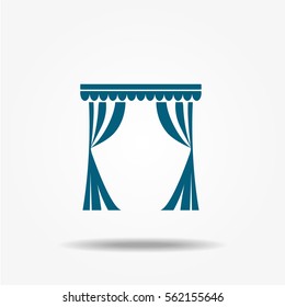 Blinds icon. Vector interiors illustration.