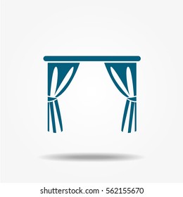 Blinds icon. Vector interiors illustration.