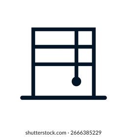 Icono de las persianas, signo del logotipo del Vector, ilustración, forma, diseño, icono de la interfaz de usuario de UX, editable eps