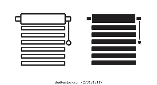 Blinds icons. Vector linear icon isolated on white background.