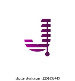 Blinds, Blinds J Letter, J letter Blinds  Logo Template vector symbol