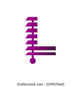 Blinds, Blinds L Letter, L letter Blinds  Logo Template vector symbol