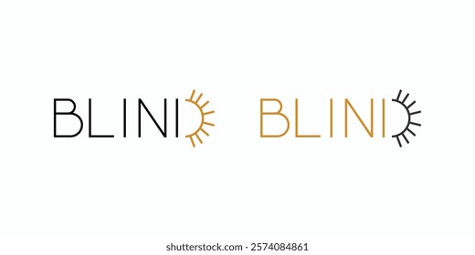 Blind's logo design is unique and sleek with black and gold accents.