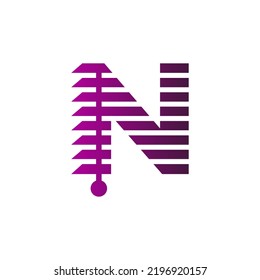 Blinds, Blinds N Letter, N letter Blinds  Logo Template vector symbol