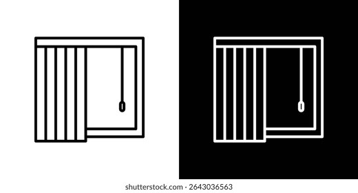 Blinds open icon Flat style logo vector. perfect for UI designs