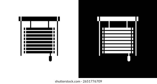Ícone de abertura de persianas de um vetor de estilo plano